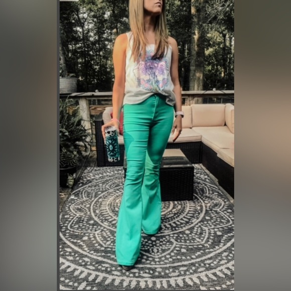 Mint Bell Bottoms - Picture 1 of 4